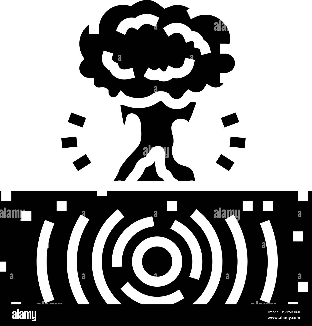 explosion earthquake disaster glyph icon vector illustration Stock ...