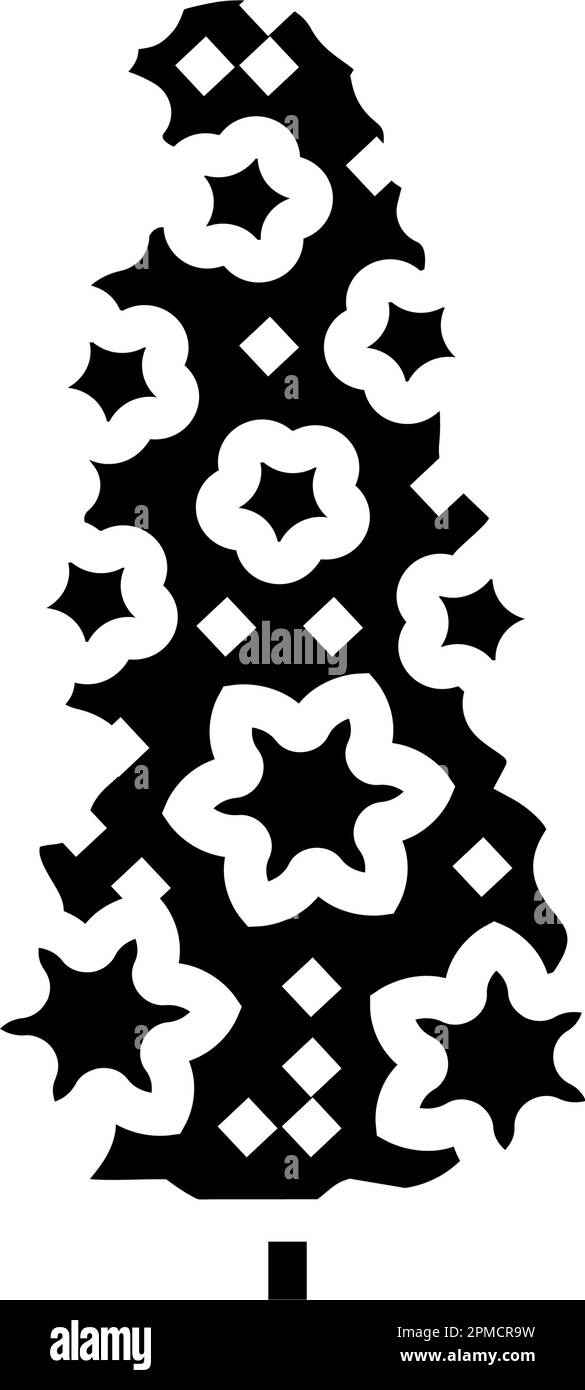 delphinium blossom spring glyph icon vector illustration Stock Vector