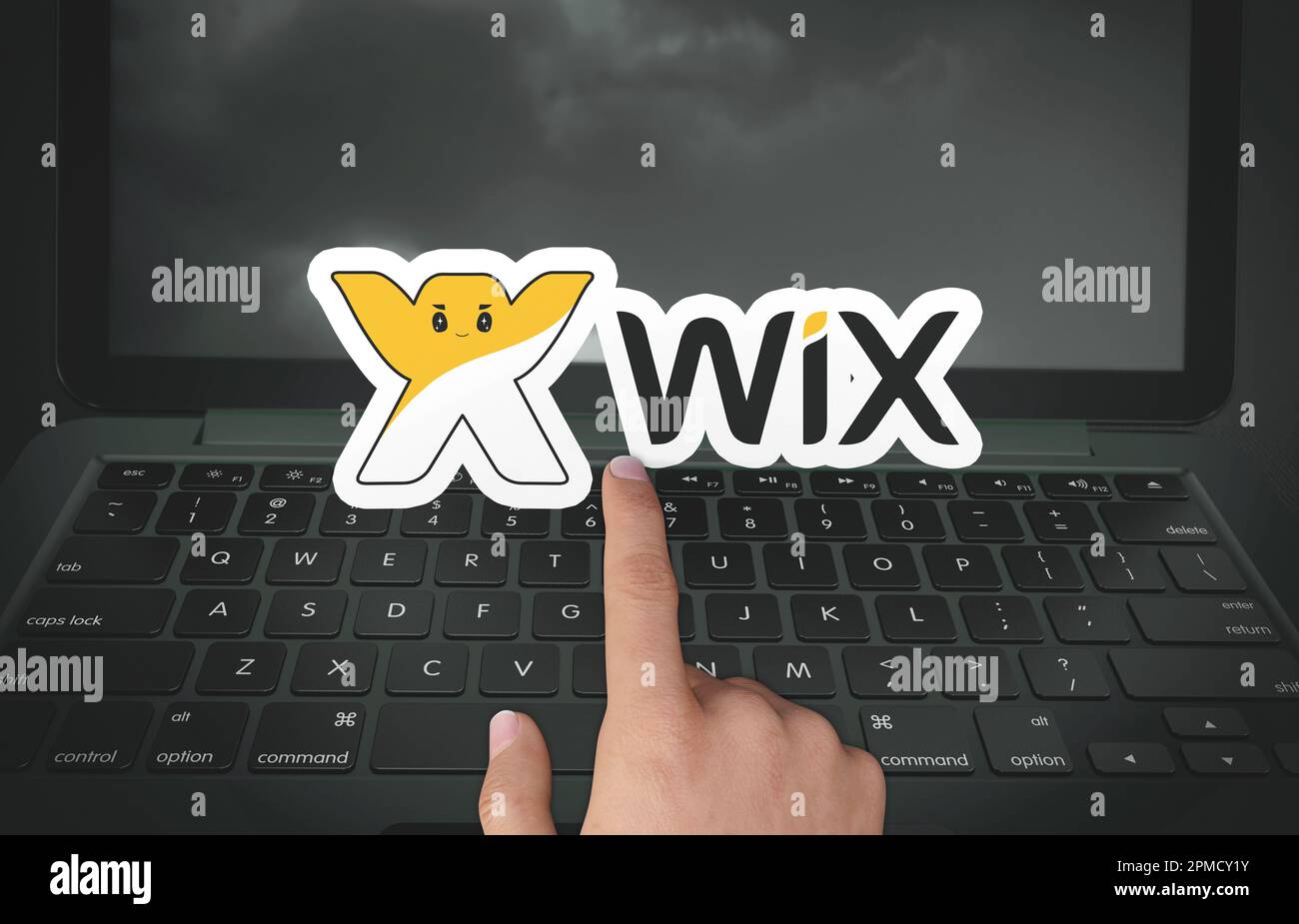 Wix logo design for use on social media and news sites stock photo alamy