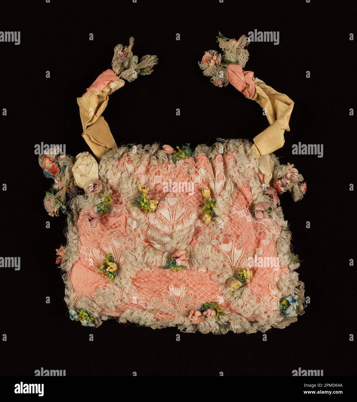 Reticule (France); silk, painted paper, wire Stock Photo - Alamy