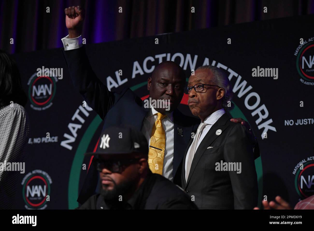 Photo by NDZ/STAR MAX/IPx 2023 4/12/23 Benjamin Crump Esq. and Rev Al