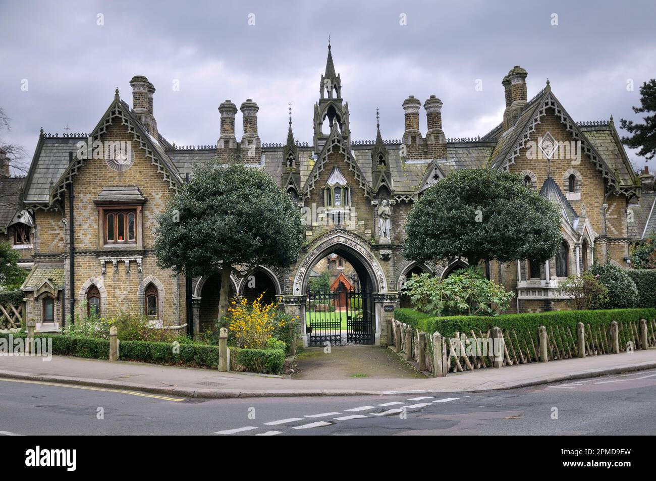 Holly Village, Highgate, London, UK.  Grade II-listed Victorian gothic built in 1865 for Angela Burdett-Coutts the second richest woman in England. Stock Photo
