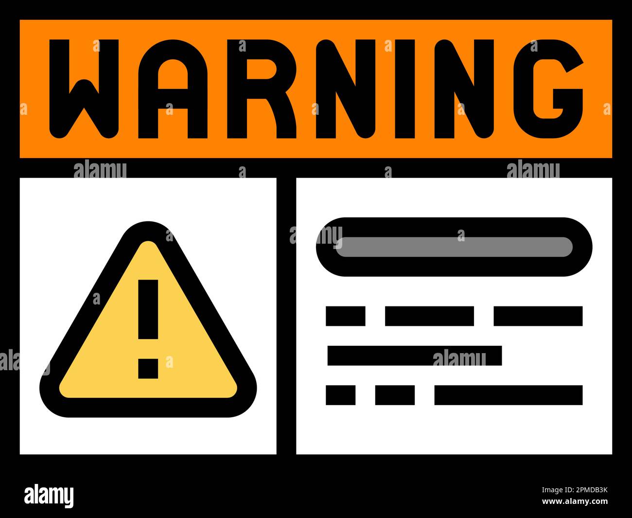 warning electricity color icon vector illustration Stock Vector Image ...