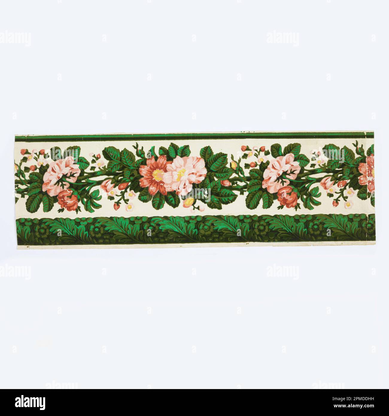 Border (France); block-printed and flocked on paper; 77.5 x 25 cm (30 1/2 x 9 13/16 in.) Stock Photo