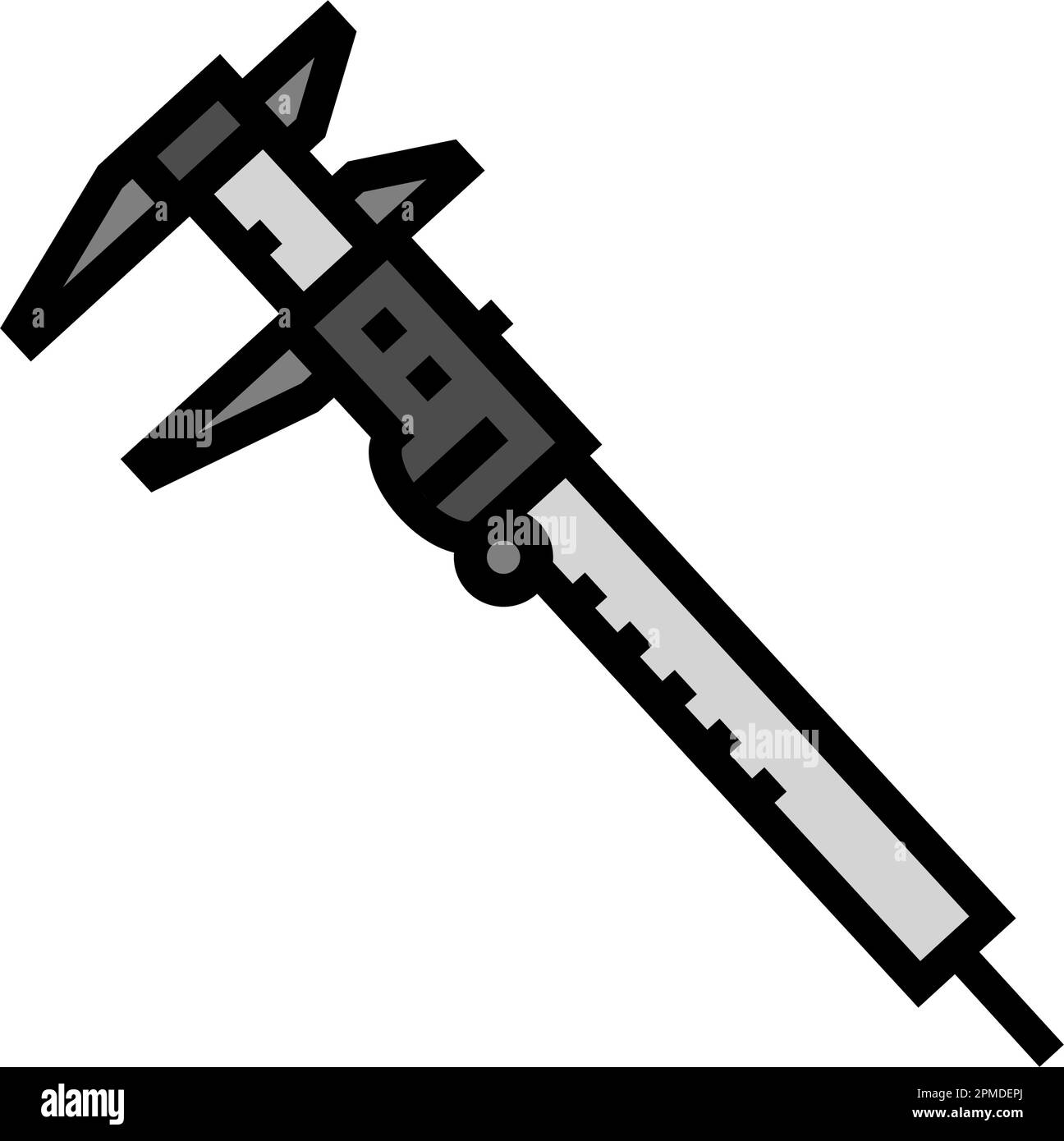 caliper tool work color icon vector illustration Stock Vector Image