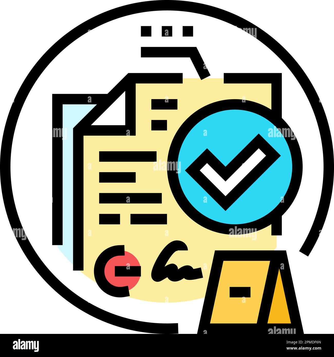 corroborating evidence crime color icon vector illustration Stock ...