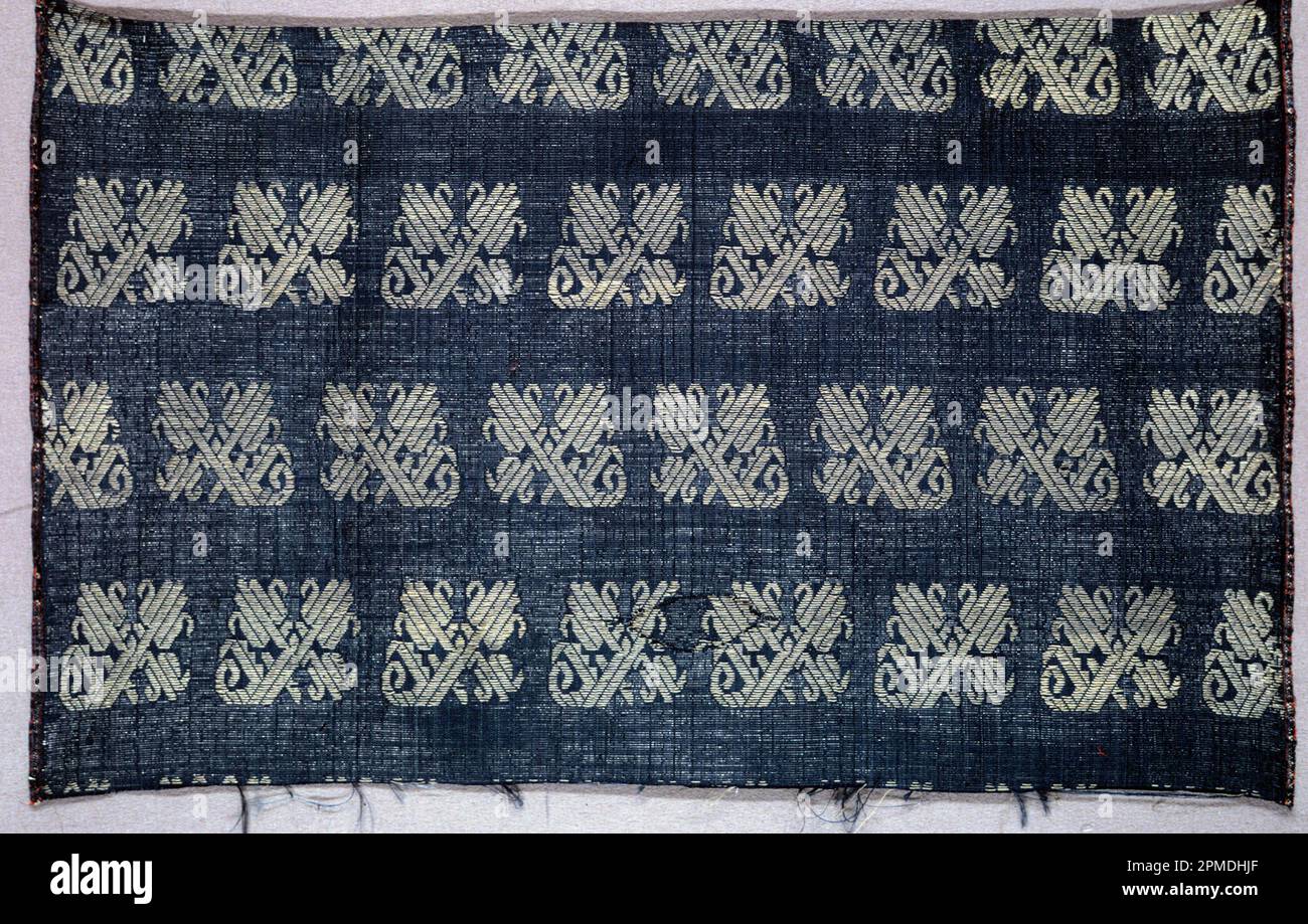 Panel (France); silk and metallic thread; Overall: 56.4 x 34.5 cm (22 3/16 x 13 9/16 in.) Stock Photo