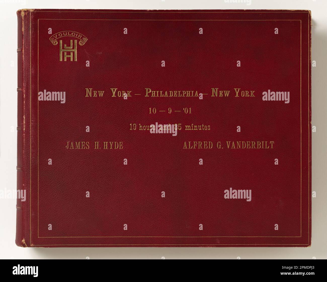 Album Page Commemorative Scrapbook Documenting The 1901 Record