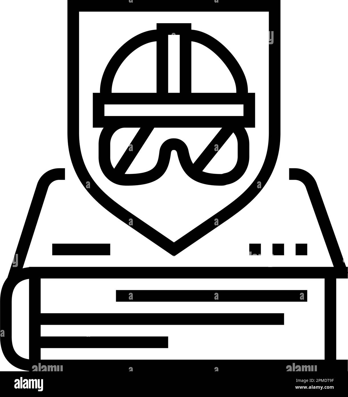 safety procedures tool work line icon vector illustration Stock Vector ...