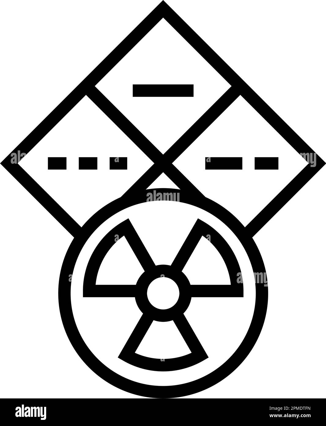 hazardous materials tool work line icon vector illustration Stock
