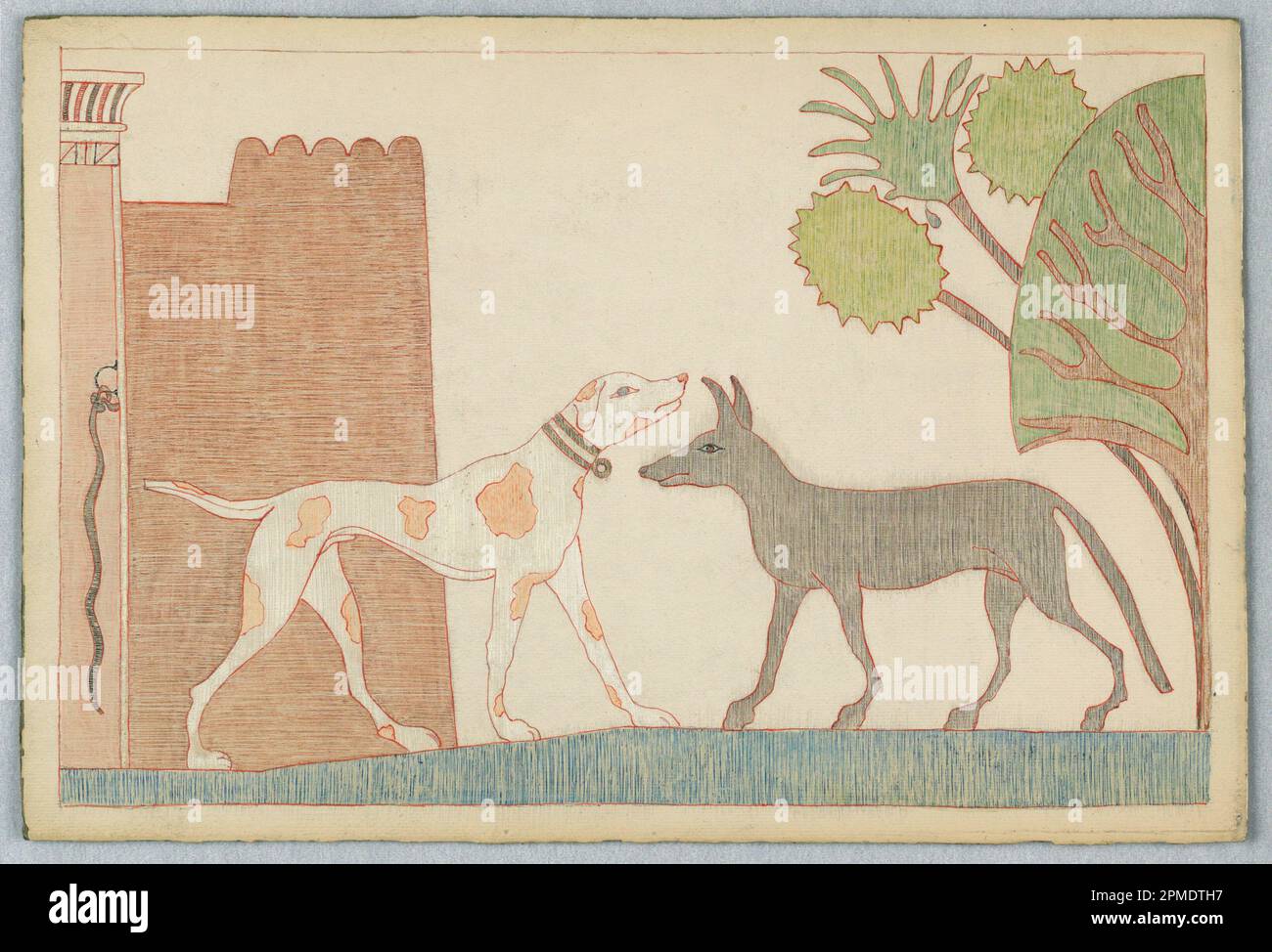 Drawing The Dog And The Wolf Illustration For Aesop s Fables Victor Drawing the dog and the wolf illustration for aesop s fables victor