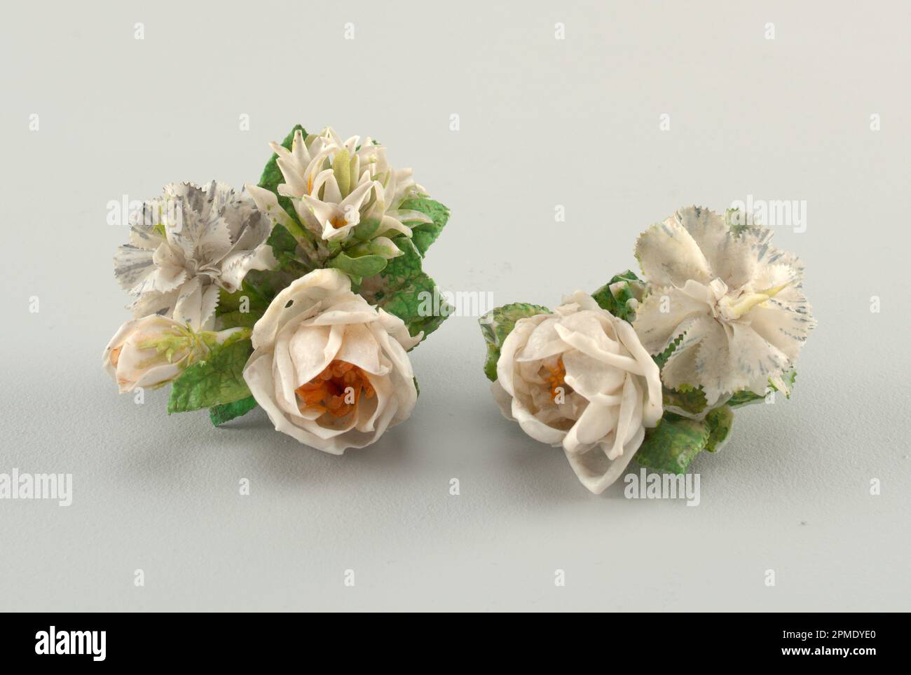 Porcelain Flowers Flowers; Possibly by Meissen Porcelain Manufactory (Germany); porcelain, enamel Stock Photo