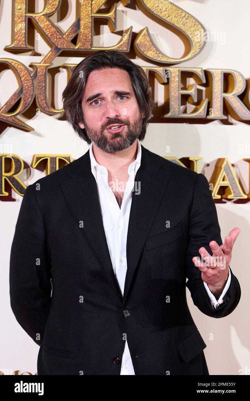 Madrid, Spain. 12th Apr, 2023. Dimitri Rassam attends 'The Three