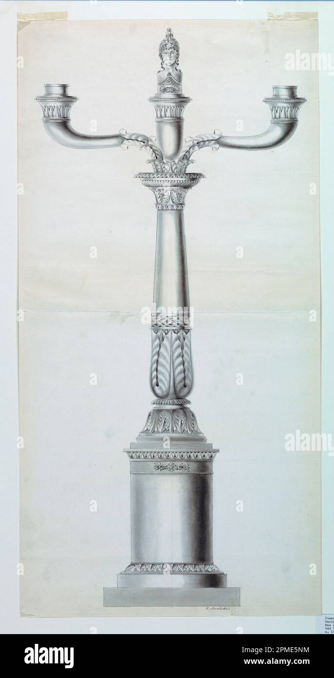 Drawing, Design for a Candlestick; Designed by Joseph Anton Seethaler