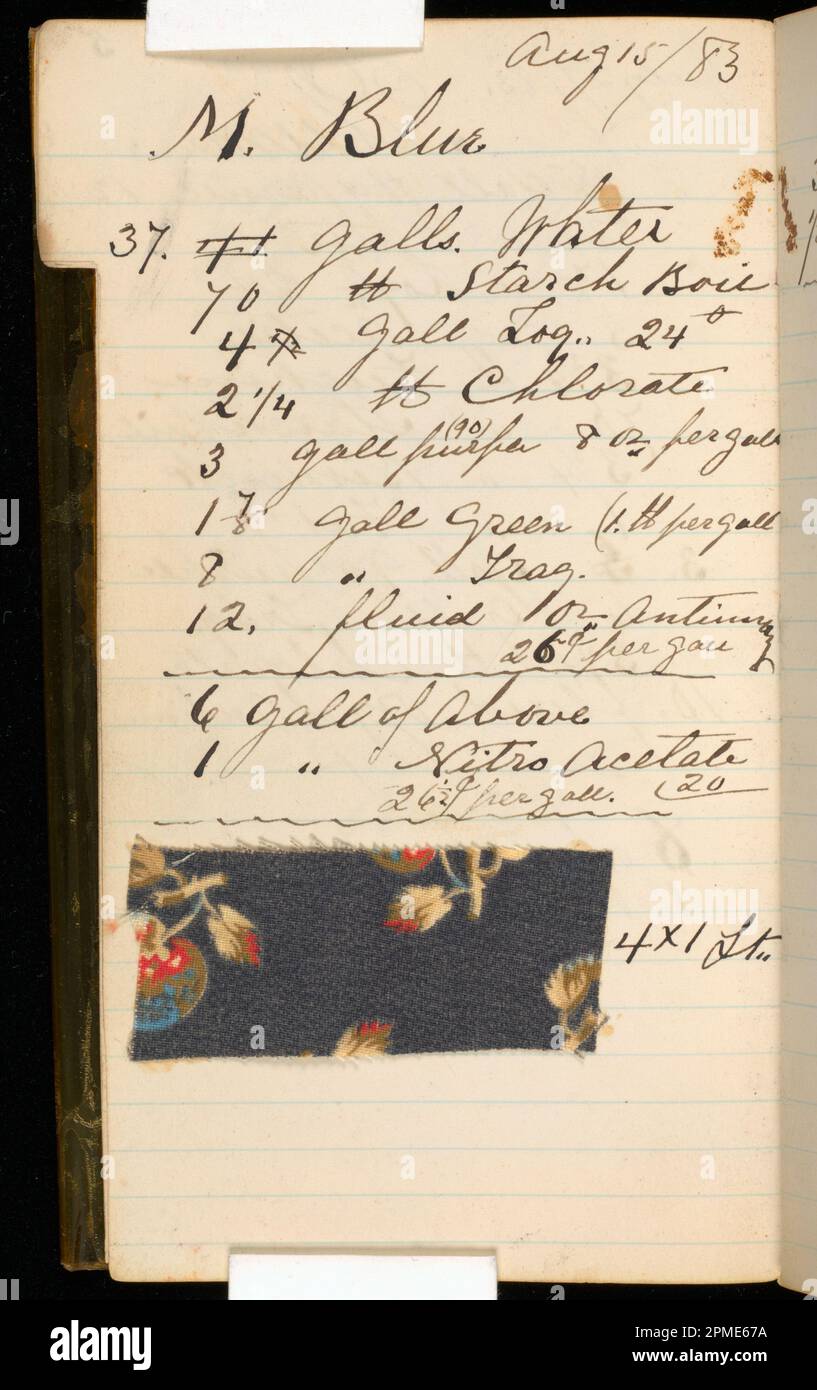 Printer's Sample Book, Color Book 20. 1883; Manufactured by Old Pacific ...