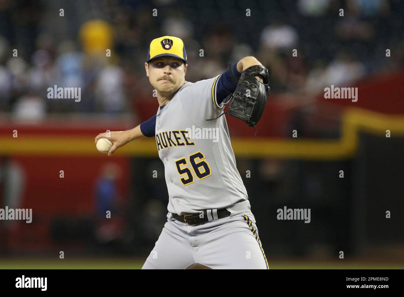 PHOENIX, AZ APRIL 12 Milwaukee Brewers starting pitcher Janson Junk