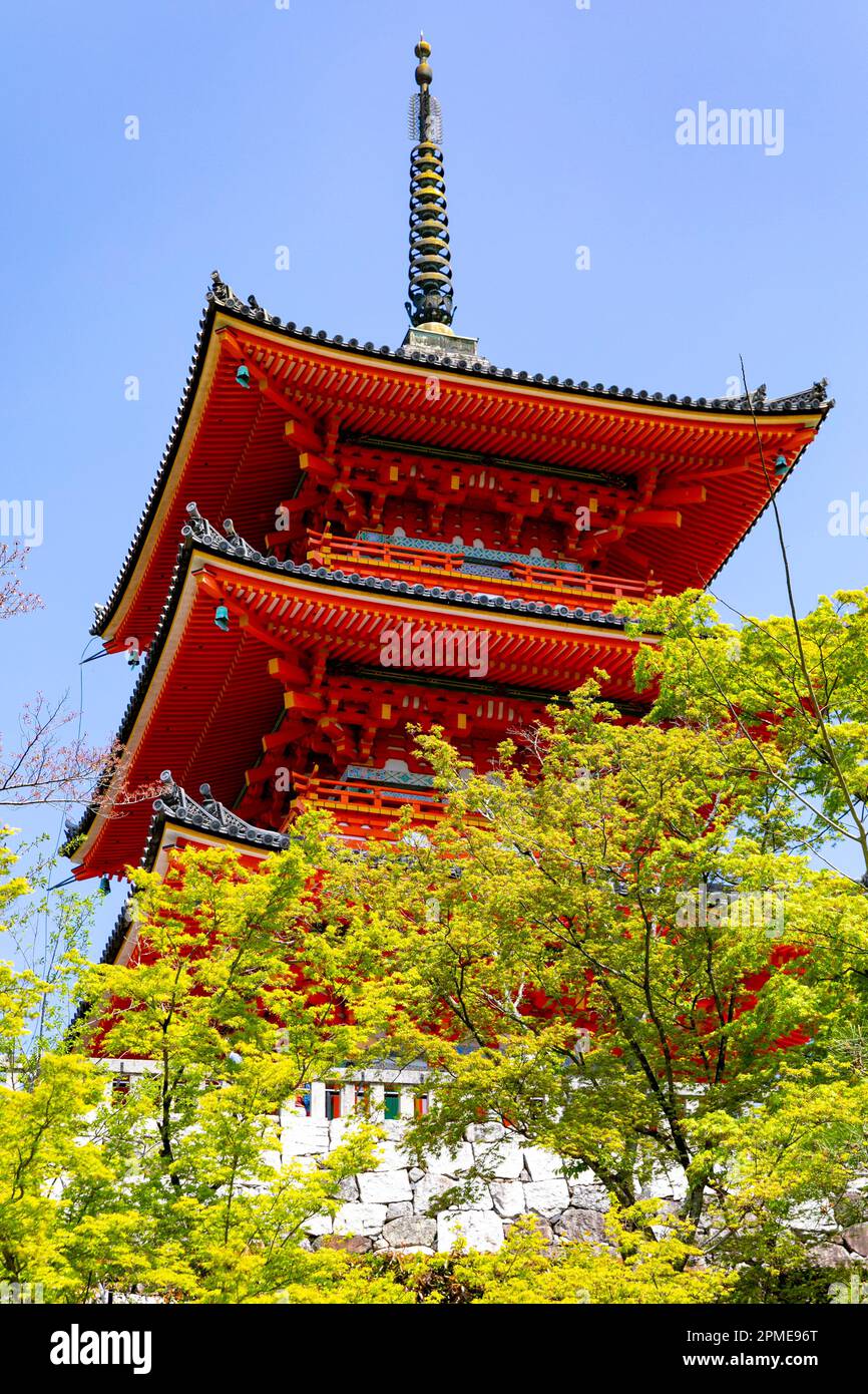 Kyoto Japan, Kiyomizu dera buddhist temple in eastern Kyoto and Koyasu