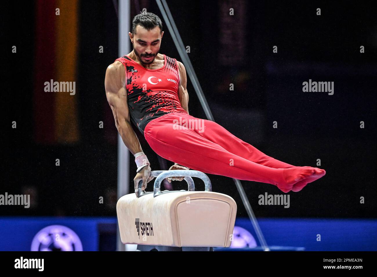 Ferhat Arican (Turkey). Artistic Gymnastics, Men's Pommel horse. European Championships Munich 2022 Stock Photo