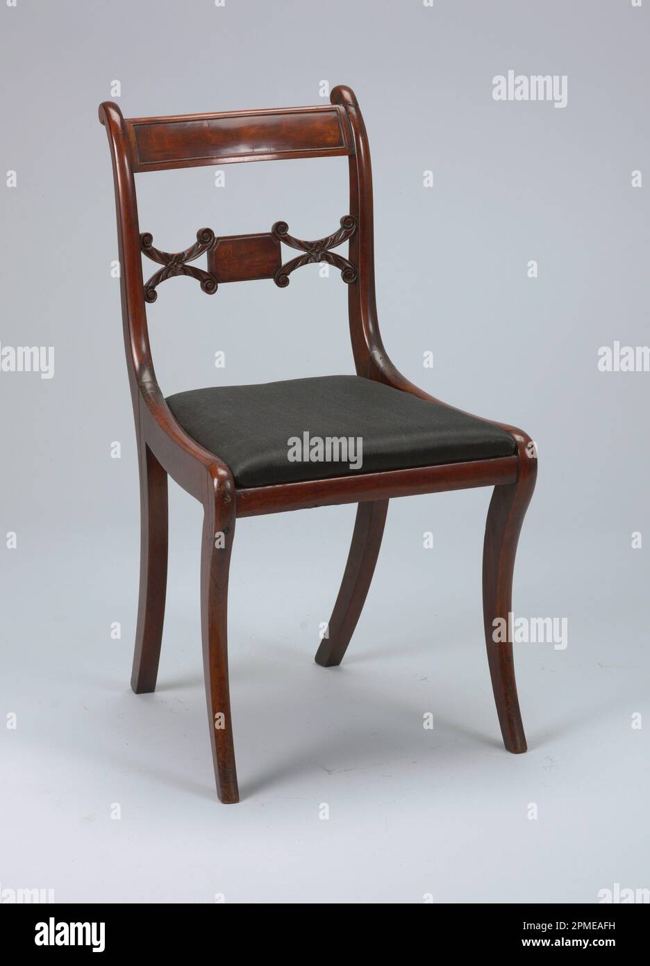 Side Chair And Slip Seat (USA); mahogany,poplar,horse hair Stock Photo