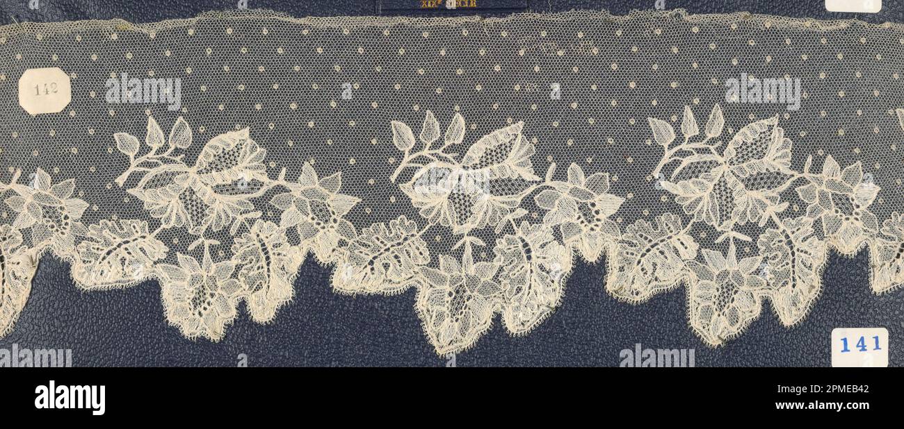 Textile; embroidered machine net; 1974-52-140 Stock Photo - Alamy