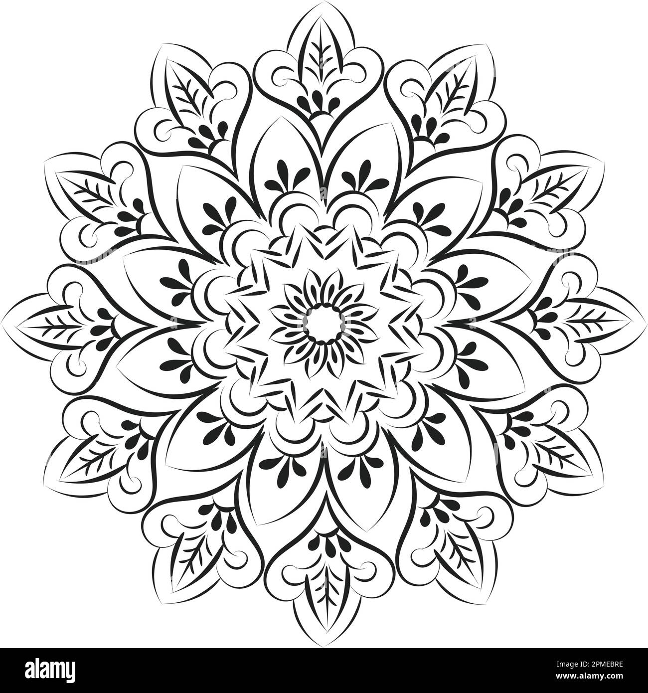 Mandala Art design in circle. Simple mandala design floral mandala art ...