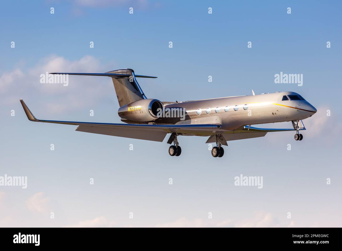 Fort Lauderdale, United States – November 14, 2022: Corporate Wings Gulfstream airplane at Fort Lauderdale airport (FLL) in the United States. Stock Photo