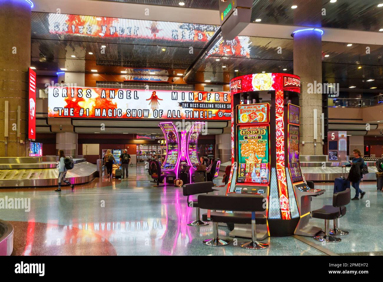 Las Vegas, United States – November 7, 2022: Terminal of Las Vegas Harry Reid International airport (LAS) in the United States. Stock Photo