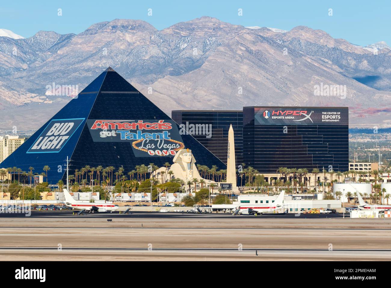 Las Vegas, United States – November 9, 2022: Janet EG&G Boeing airplanes at Las Vegas airport (LAS) in the United States. Stock Photo