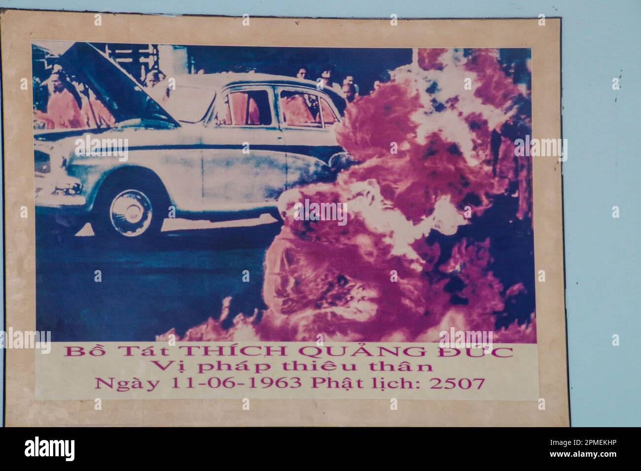 Vietnam, Hue, Thien Mu Pagoda. Car in which the monk, Thich Quang Duc, drove to Saigon before burning himself to death on 11 June 1963 Stock Photo