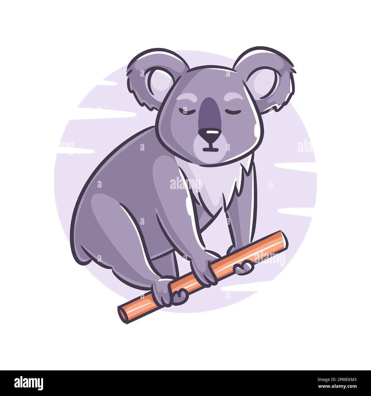 Vector hand drawn koala on the tree branch Stock Vector Image & Art - Alamy
