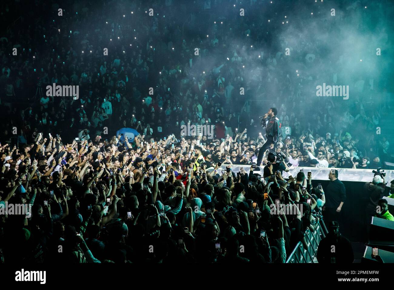 Rapper Meek Mill performing on stage at Scotiabank Arena in Toronto, CANADA Stock Photo