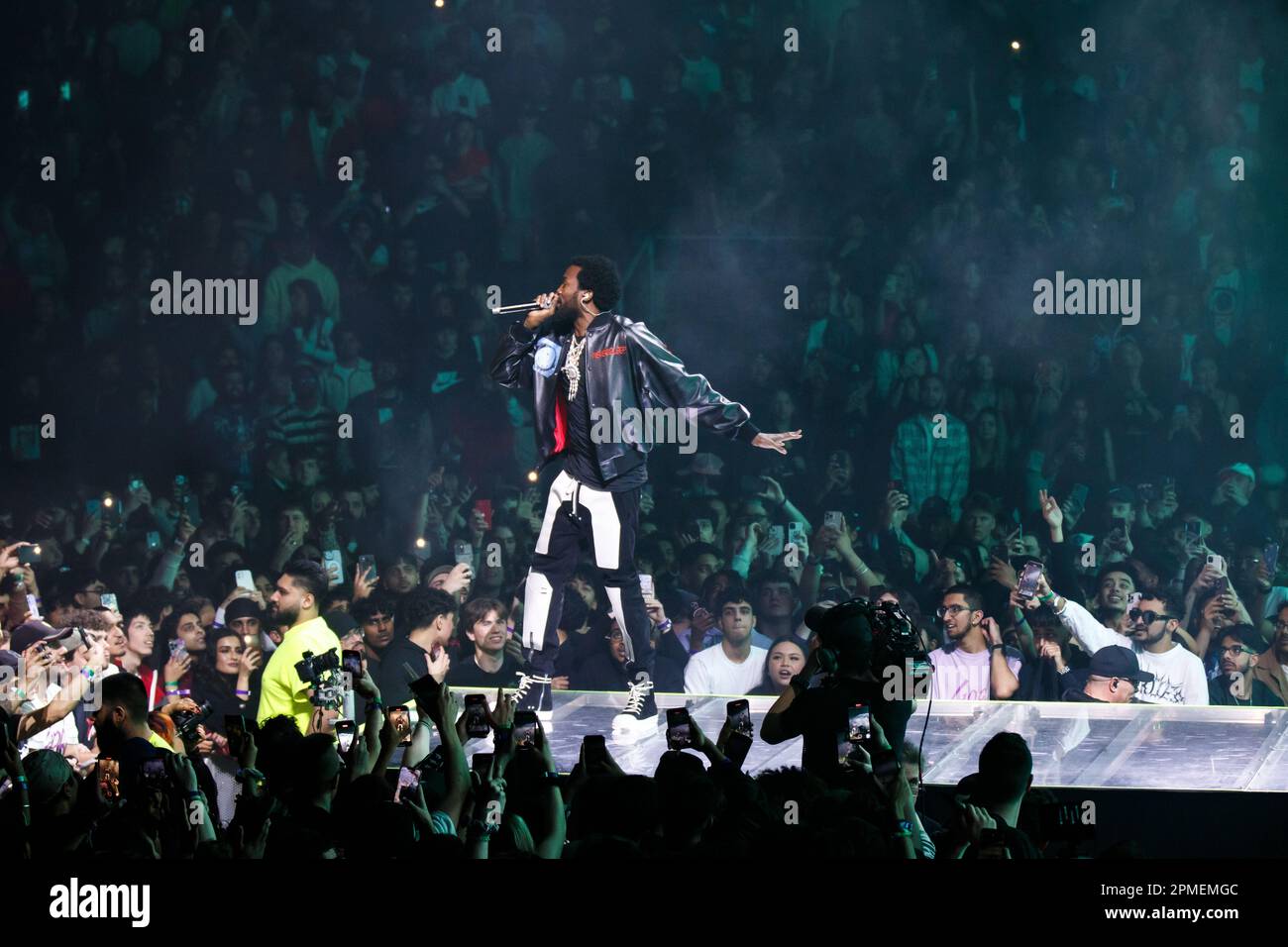 Rapper Meek Mill performing on stage at Scotiabank Arena in Toronto, CANADA Stock Photo