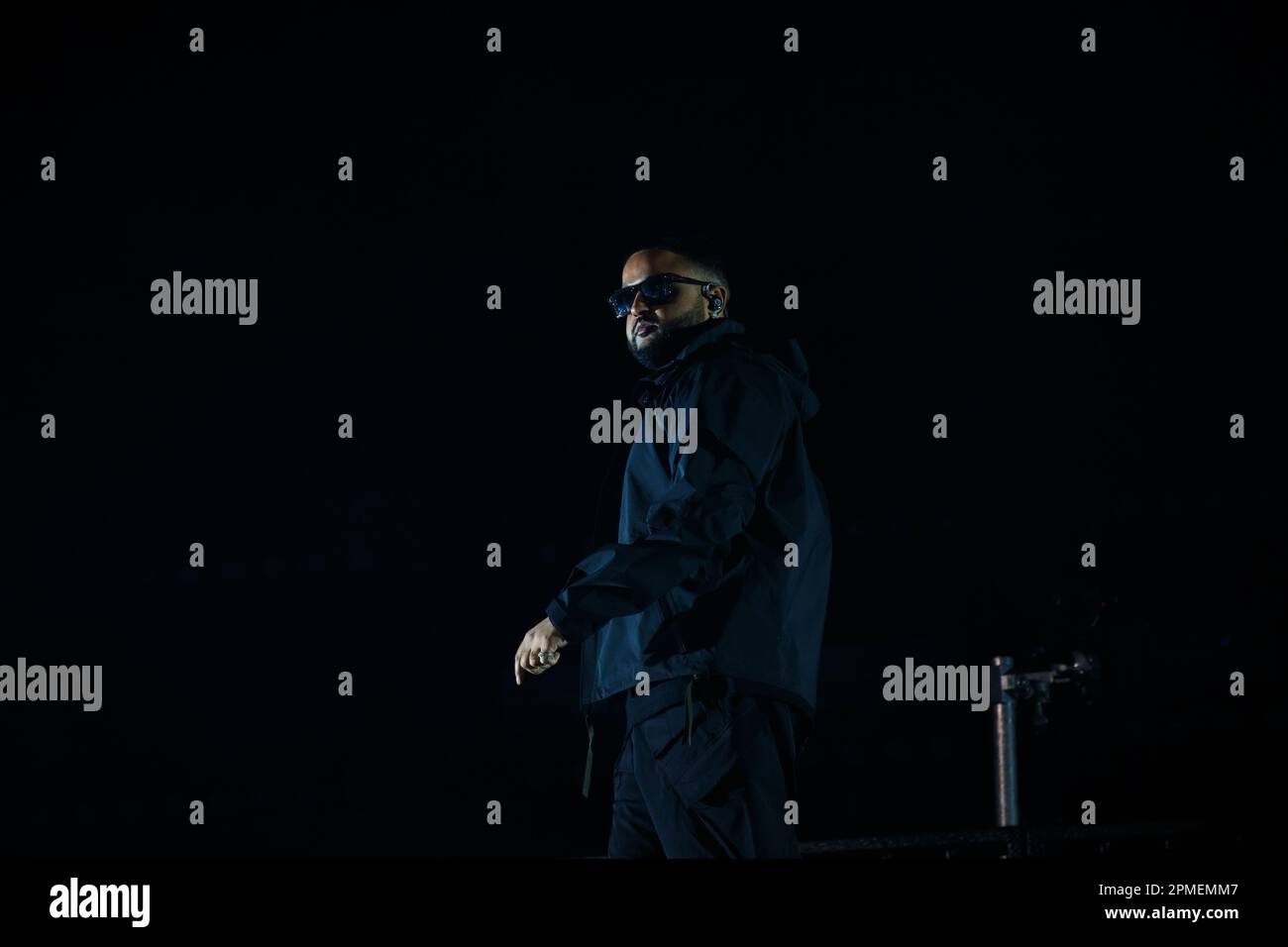 Toronto-born rapper NAV performing on stage at Scotiabank Arena in