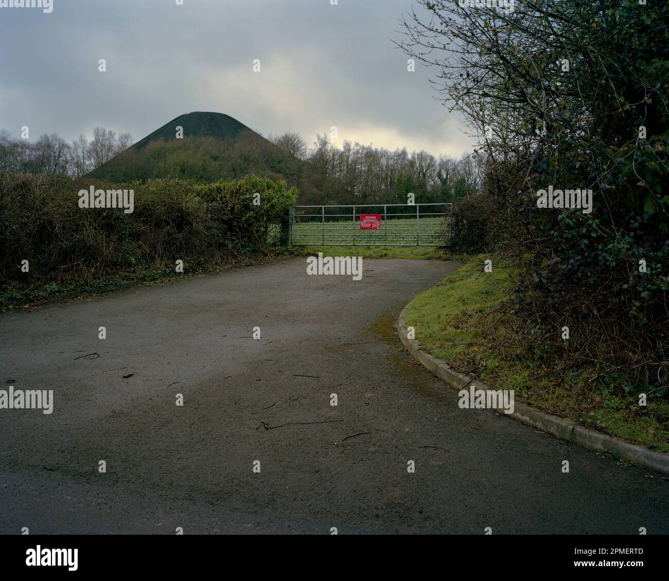 Old Mills Batch, Paulton, Somerset, UK. The coal spoil tip known