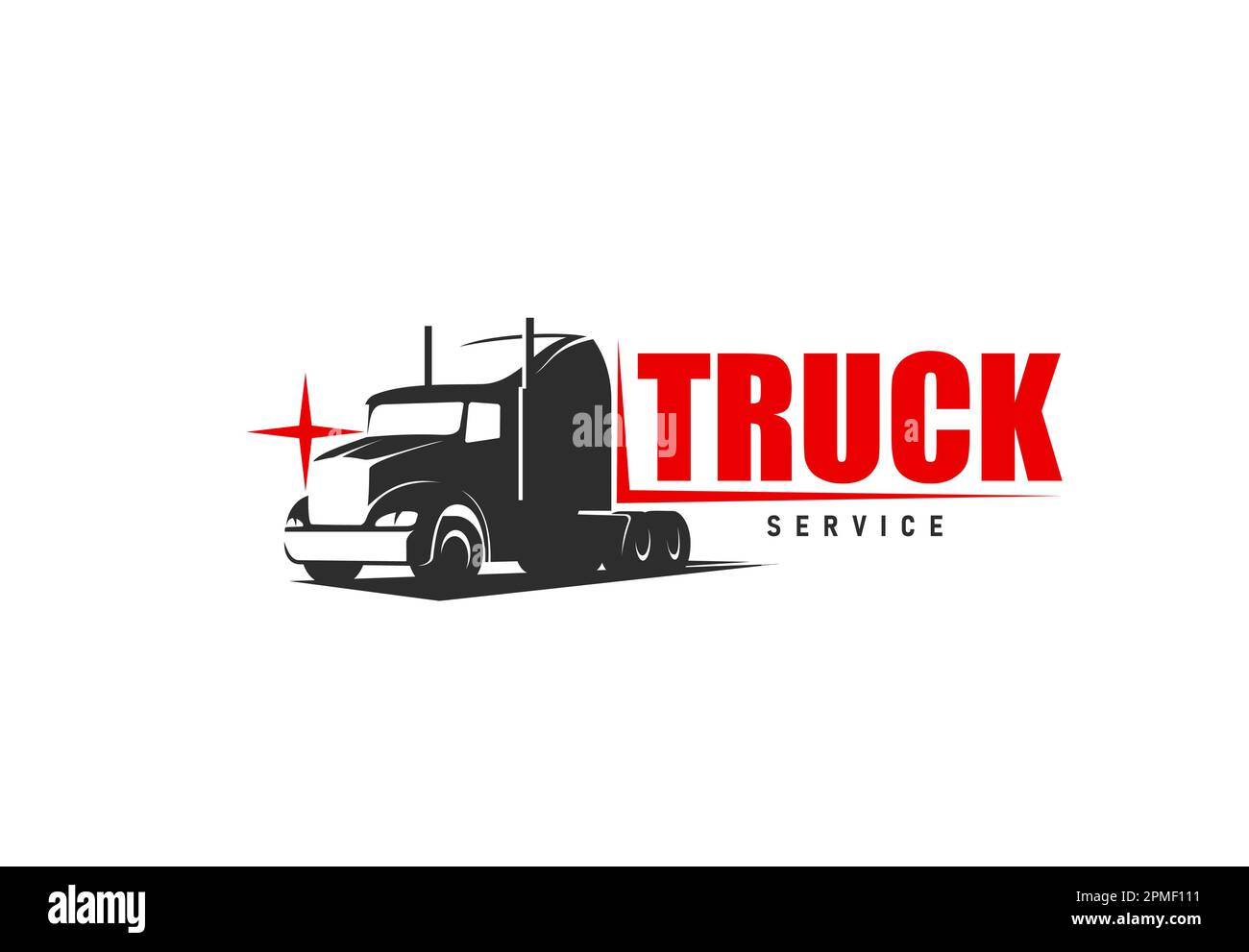 Truck repair service icon. Freight transportation, cargo delivery or