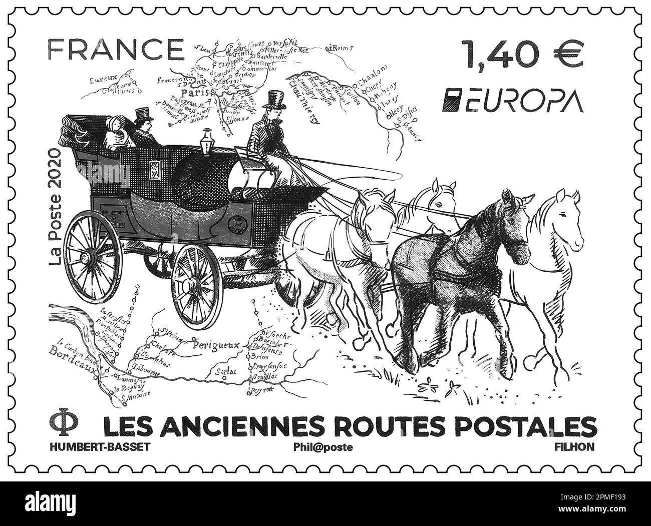 Stamp print in France,.2020, Crew Stock Photo Alamy
