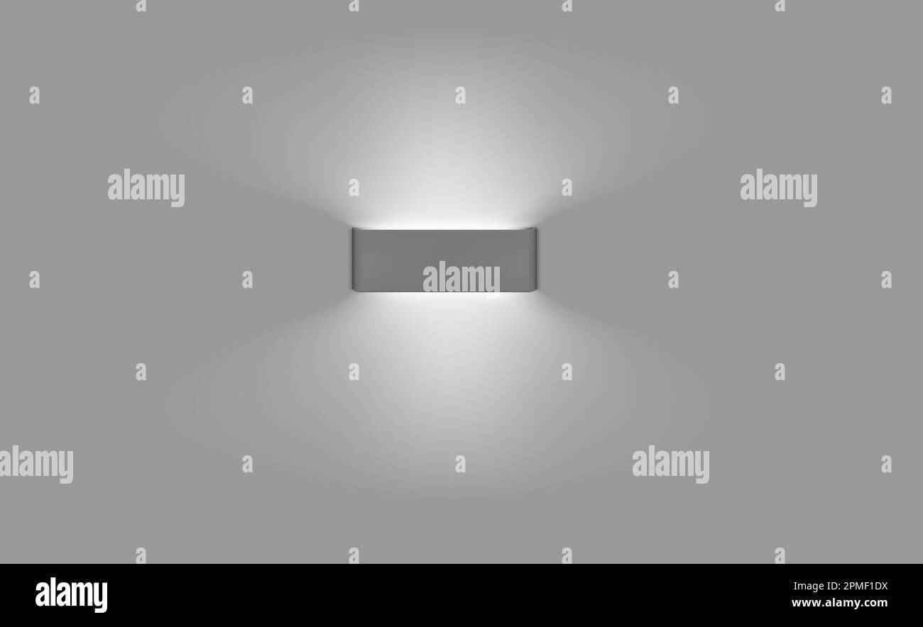 Wall lamp with indirect light. Modern interior night light. Vector