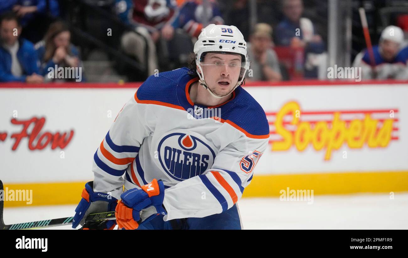 Edmonton Oilers right wing Kailer Yamamoto (56) in the second period of