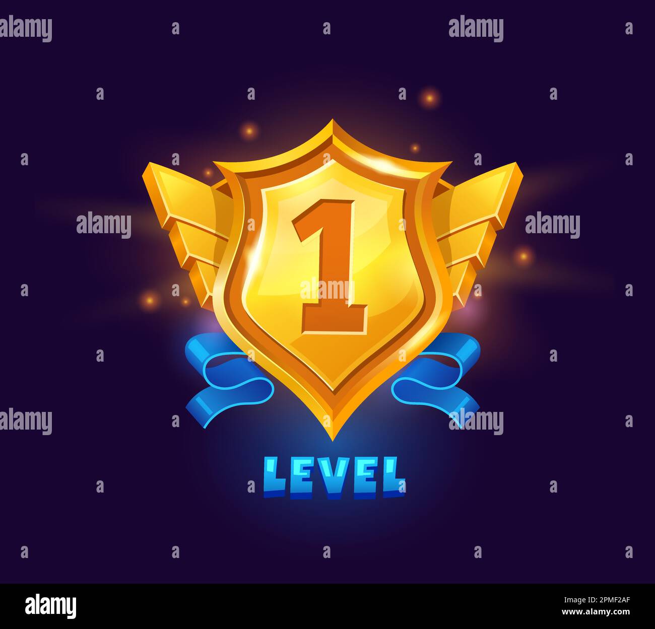 Award shield golden wings Stock Vector Images - Alamy