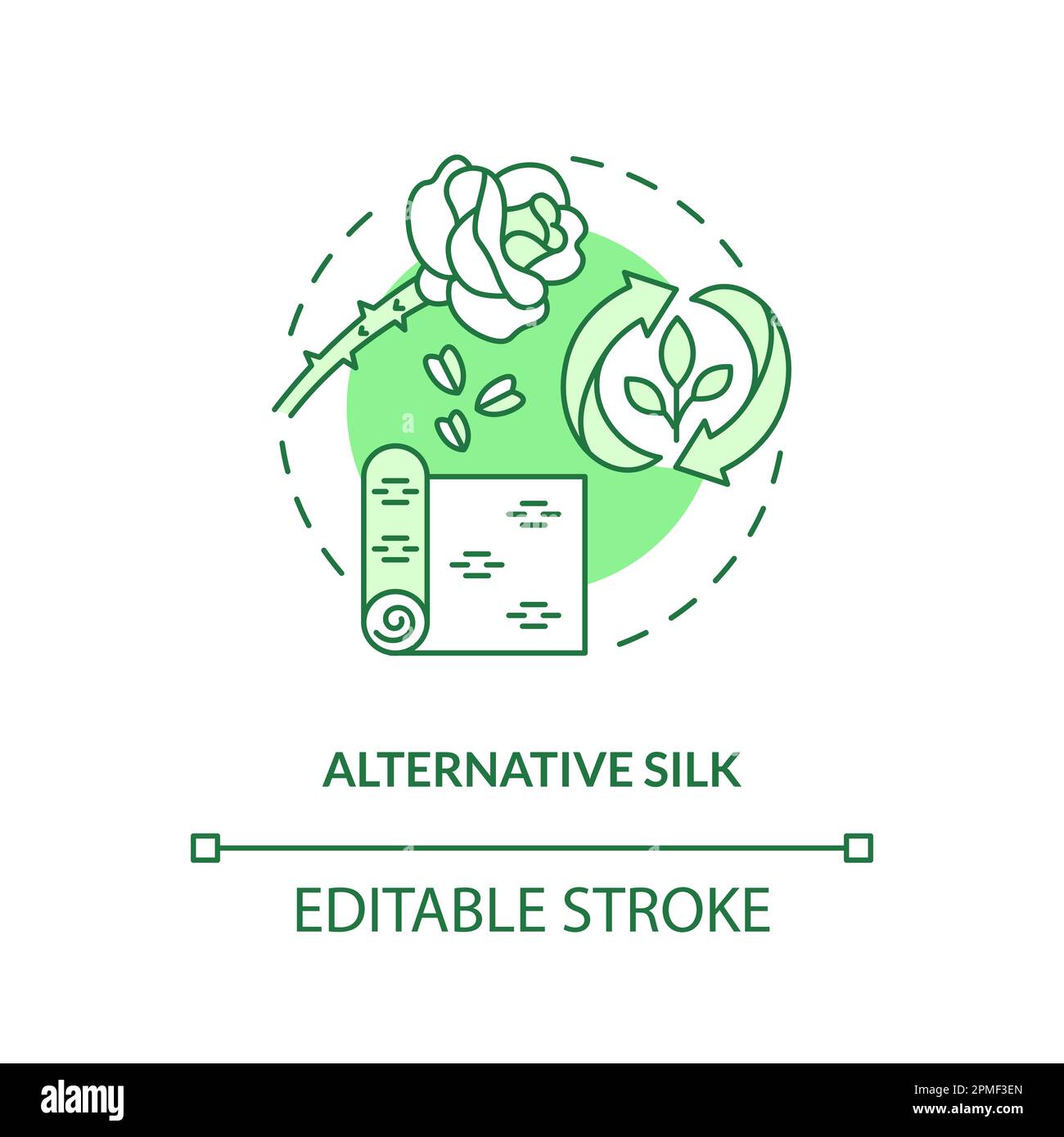 Alternative silk green concept icon Stock Vector