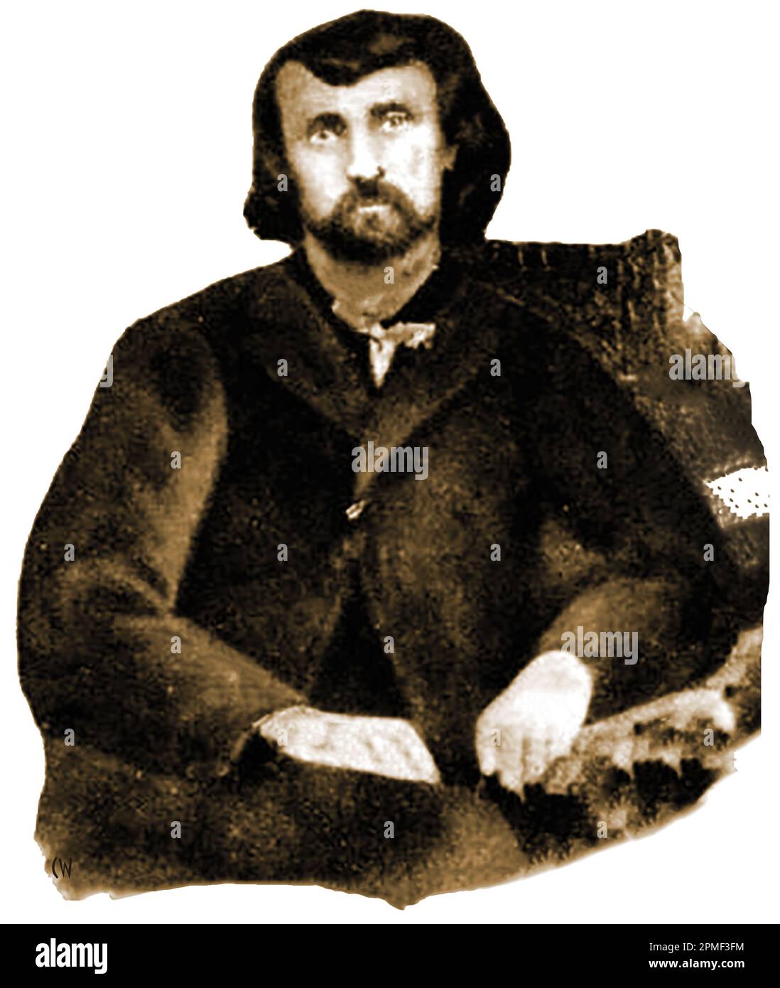 A rare and unusual photograph of Colorado, USA. murderer and cannibal, Alferd Parker, commonly referred to as Alfred Parker. became known as the Colorado Cannibal, was a gold prospector and mountain guide in the Rocky Mountains. He allegedly avoided starvation by killing his companions when confronted with bad weather on one of his expeditions and was charged with manslaughter after claiming he ate their dead bodies in desperation for food.. Released ion bail, he became a postal worker. Stock Photo