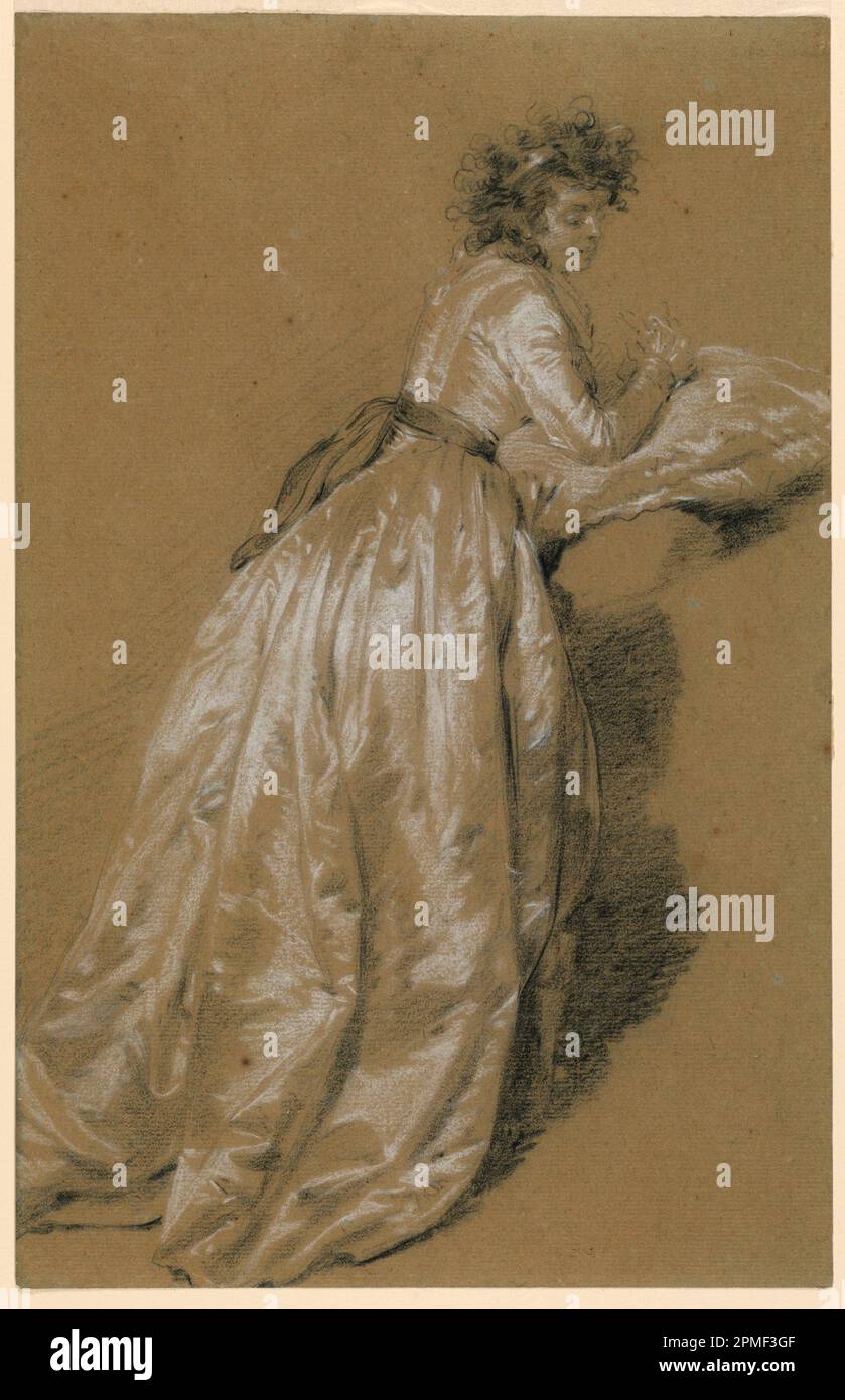 Drawing, Standing Woman in a White Dress; Attributed to Marie-Franoise-Constance Mayer (French, 1775 1821); France; black and white chalk on gray-green paper; Sheet: 37.4 x 24 cm (14 3/4 x 9 7/16 in.); 1909-1-1 Stock Photo - Alamy Drawing, Standing Woman in a White Dress; Attributed to Marie-Franoise-Constance Mayer (French, 1775 1821); France; black and white chalk on gray-green paper; Sheet: 37.4 x 24 cm (14 3/4 x 9 7/16 in.); 1909-1-1 Stock Photo - Alamy