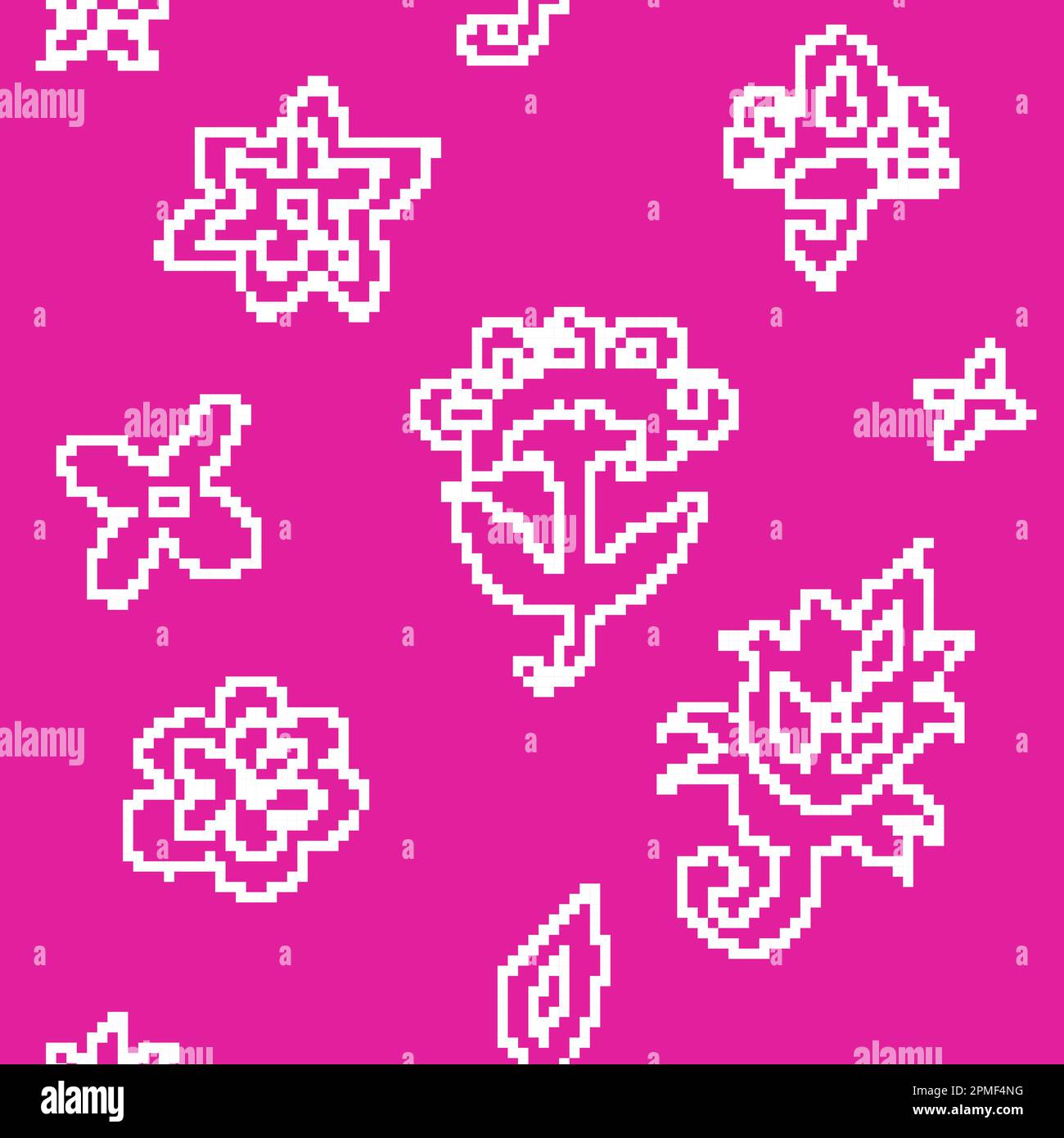 Pixelated blooming flowers hi-res stock photography and images - Alamy