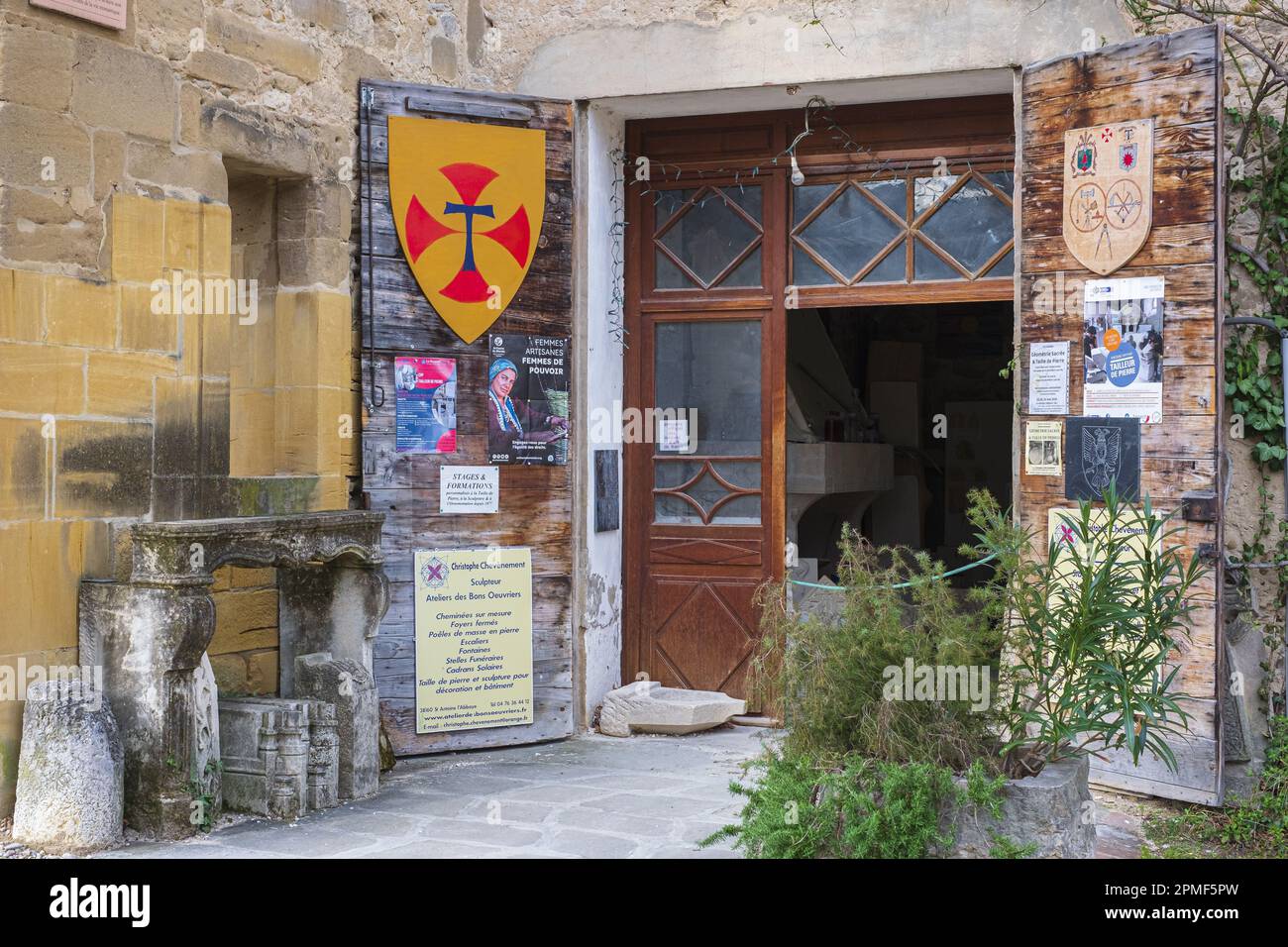 France, Isere, Saint Antoine l'Abbaye, labelled Les Plus Beaux Villages