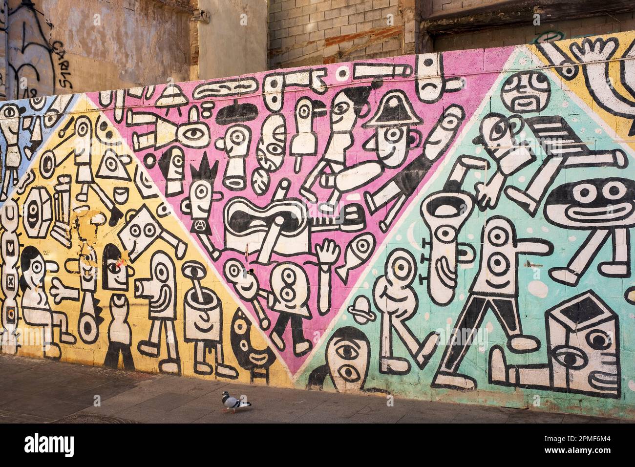 Spain, Valencia, barrio del Carmen, street art Stock Photo - Alamy