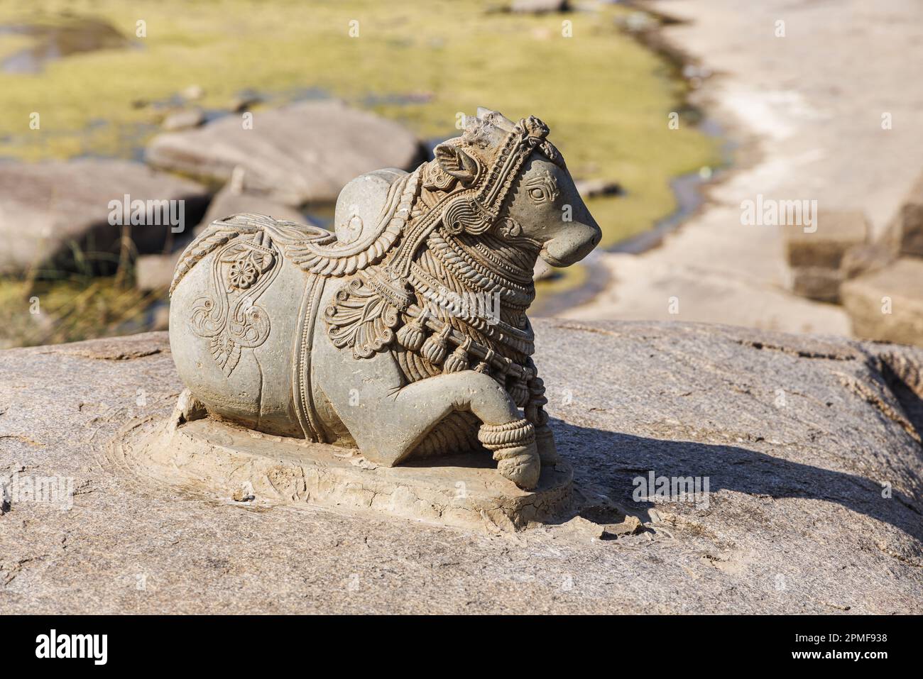 India, Karnataka, Hampi, listed as World Heritage by UNESCO, Nandi