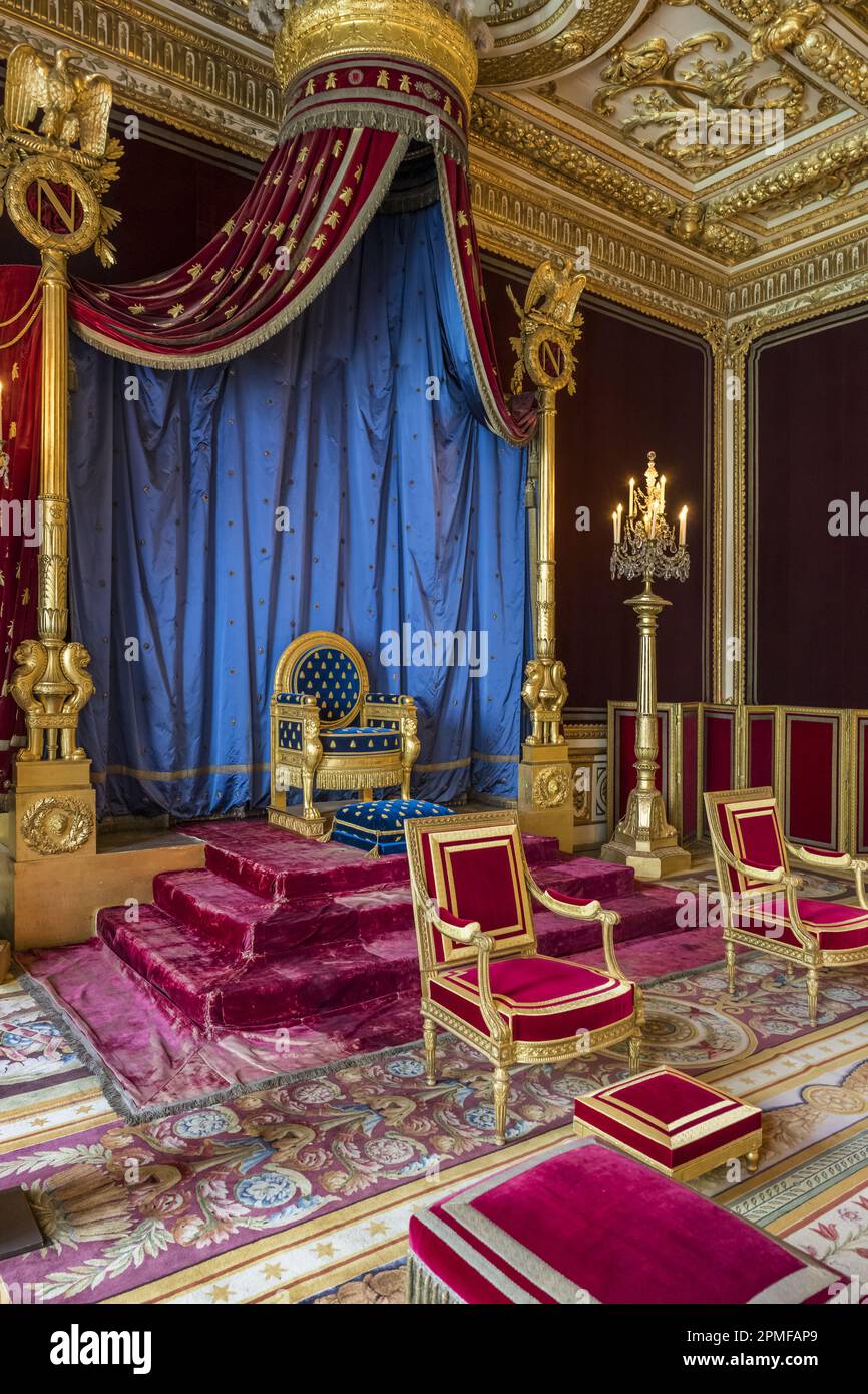Panoramic view of Napoleon's Throne Room at Fontainebleau