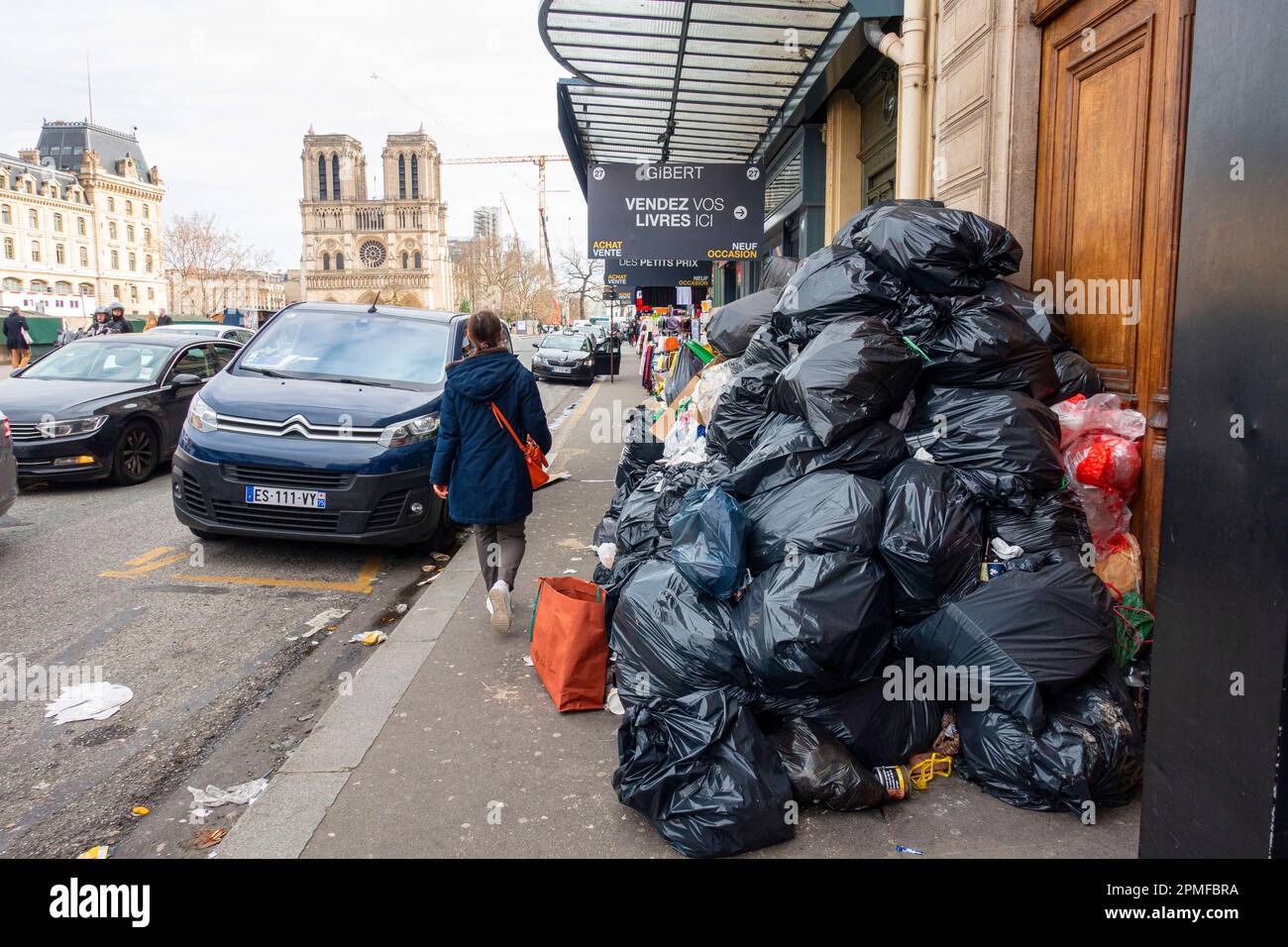 France, Paris, garbage collectors' strike of March 2023, Saint Michel