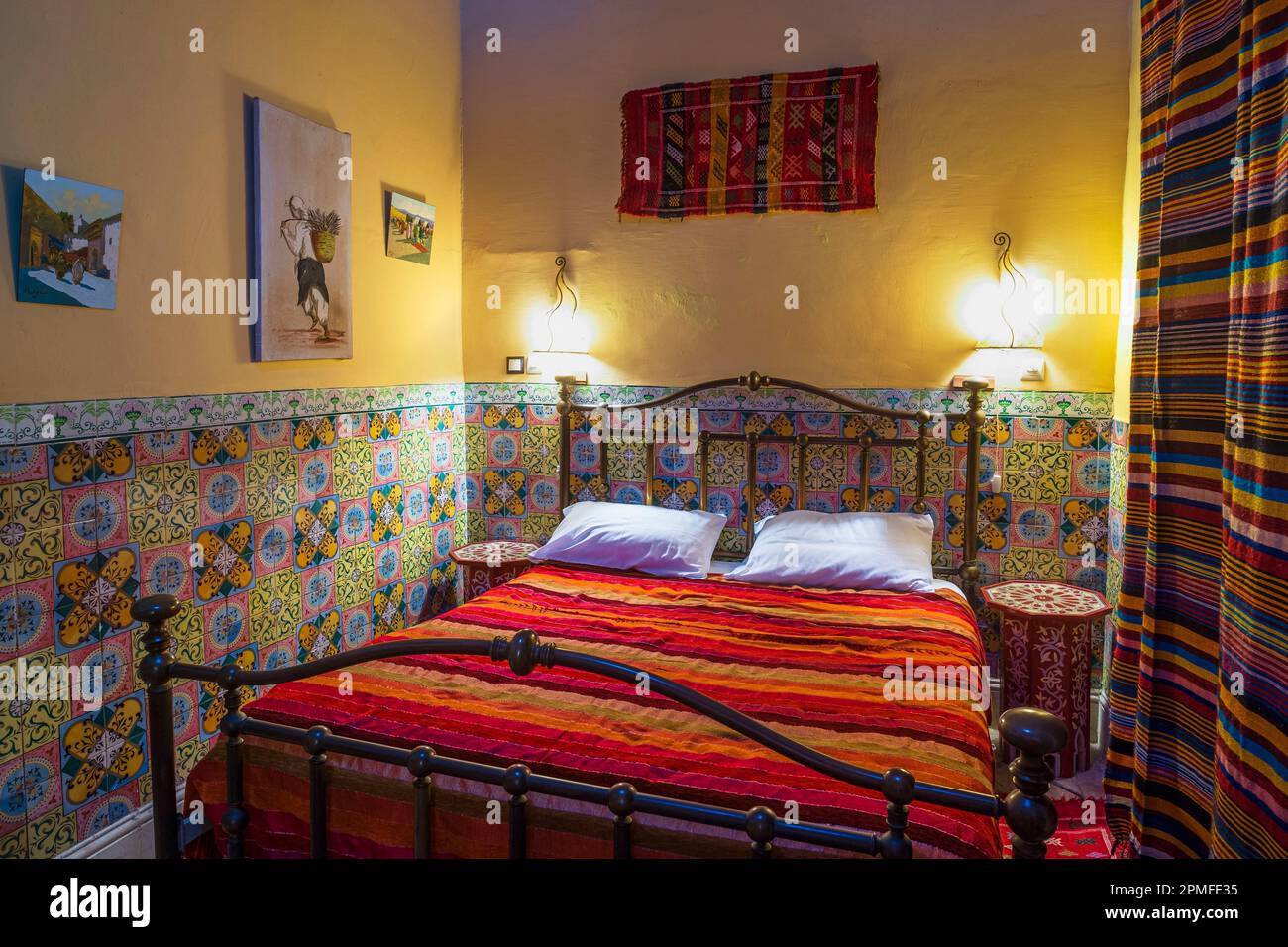 Morocco, Safi, Riad Le Cheval Blanc in the heart of the medina Stock ...
