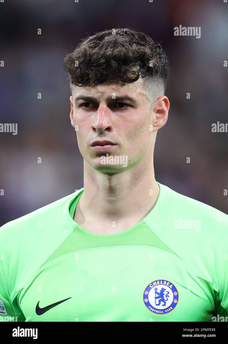 Chelsea goalkeeper Kepa Arrizabalaga before the UEFA Champions League